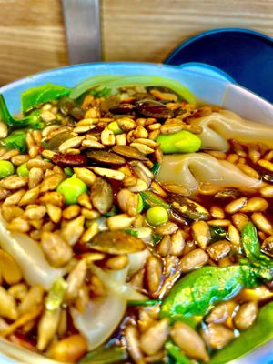 Vegan ‘Veggie Gyoza Noodle Bowl’  at LHR - Itsu - T5 in West London