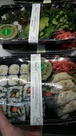 Two vegan options at LHR - Itsu - T5 in West London