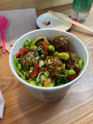 Teriyaki balls   at LHR - Itsu - T5 in West London