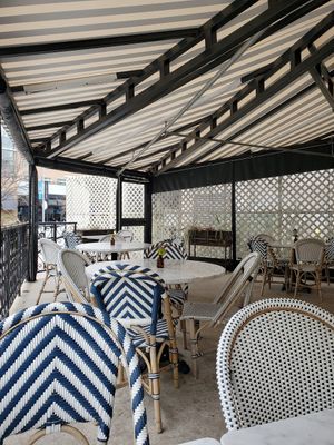 Outside patio at Flower Child - The Domain in Austin