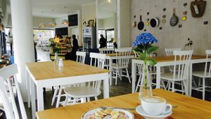 View from the seating area at Poffers Cafe in Stuttgart