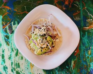 Tofu taco. Super delicious and light if you're not hungry enough for a bigger plate. at La Flaca - Americana in Guadalajara