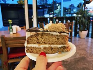 Mazapán cake. I mean, everything mazapán flavored it beloved by me. at La Flaca - Americana in Guadalajara