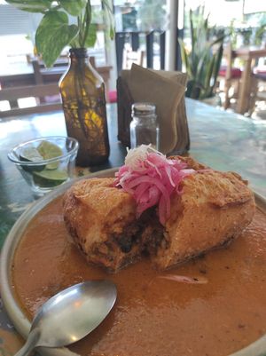 Torta ahogada at La Flaca - Americana in Guadalajara