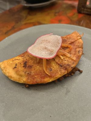 Taco de barbacoa de berenjena  at La Flaca - Americana in Guadalajara
