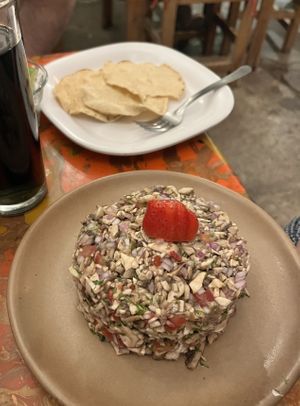 Vegan ceviche & tortillas   at La Flaca - Americana in Guadalajara