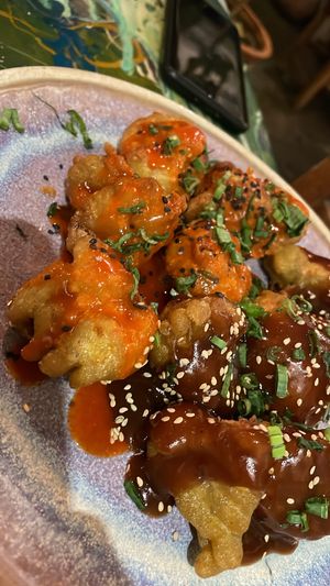 Coliflores búfalo y bbq  at La Flaca - Americana in Guadalajara