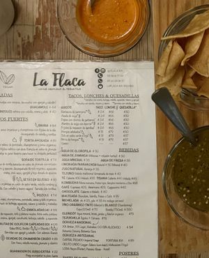 Menú  at La Flaca - Americana in Guadalajara