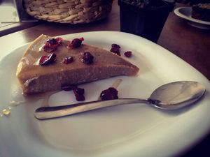 Flan de vanilla at La Flaca - Americana in Guadalajara