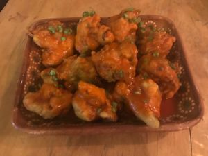 Buffalo cauliflower wings at La Flaca - Americana in Guadalajara