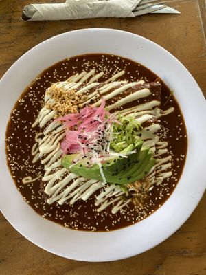 Very tasty enmoladas  at La Flaca - Americana in Guadalajara