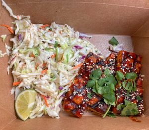 Korean bbq Tofu and Citrus Slaw  at Aslan Brewing Company in Bellingham