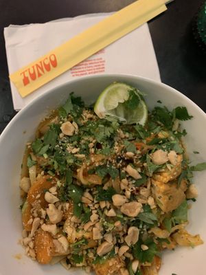 basically pad thai. “the vegan” on the menu  at Tunco in Oslo