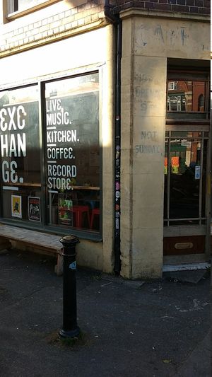 Outside at Exchange Coffee Shop & Kitchen in Bristol