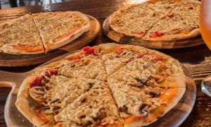 Vegan Pizza range at Brewski in Brisbane
