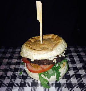 Vegan burger at Brewski in Brisbane