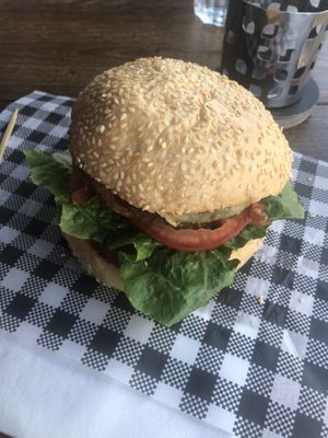 Brewski burger at Brewski in Brisbane