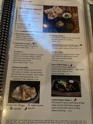 Menu  at Nacho Daddy - Summerlin in Las Vegas