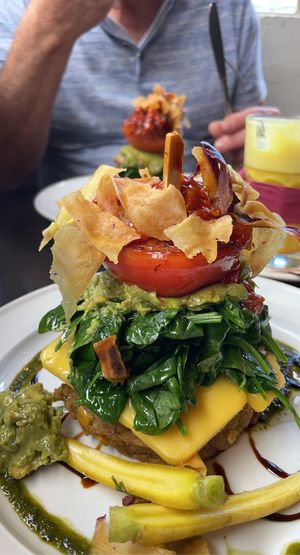 Kumara Corn Cake  at Powerhouse Cafe in Hanmer Springs