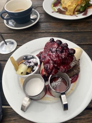 Pancakes!  at Powerhouse Cafe in Hanmer Springs