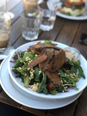 Wheat meat salad at Powerhouse Cafe in Hanmer Springs