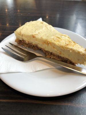 Passion fruit cheese cake  at Powerhouse Cafe in Hanmer Springs