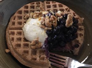 wolverine waffles  at Cherie Inn in Grand Rapids