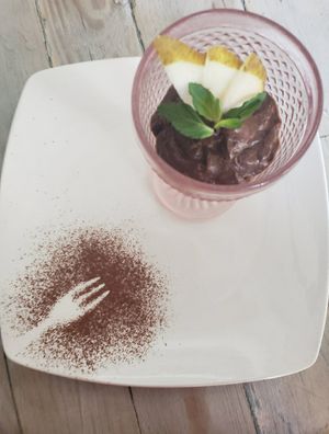 Chocolate vegan mousse at Veggitalia in Puerto Vallarta