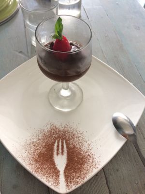 vegan chocolate pudding at Veggitalia in Puerto Vallarta