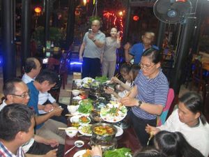 NGU HA SOLE DESTINATION GROUP at Ngu Ha Garden Vegetarian Restaurant in Hue