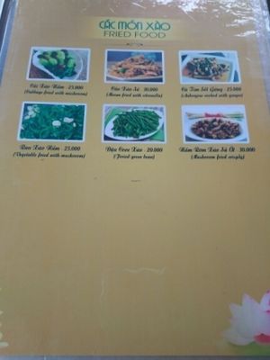 Menu 4 at Ngu Ha Garden Vegetarian Restaurant in Hue