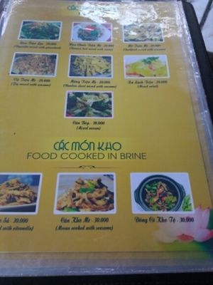 Menu 5 at Ngu Ha Garden Vegetarian Restaurant in Hue