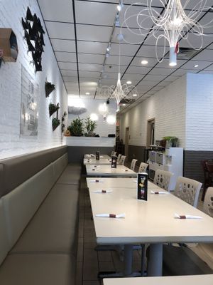 Clean, bright decor  at VeGreen in Duluth