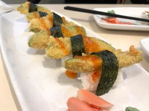 Fried avocado roll at VeGreen in Duluth