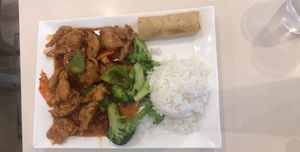 Orange chicken  at VeGreen in Duluth