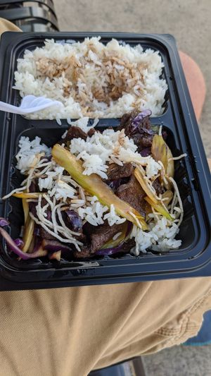 Mongolian beef lunch special at VeGreen in Duluth