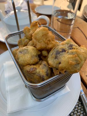 Cauliflower pakoras  at The Terrace Restaurant in Pasadena