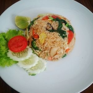 Fried rice mixed veggie at JNA Vegetarian Food in Pattaya