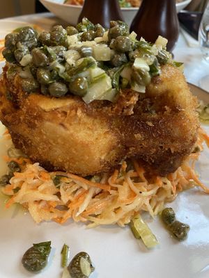 Cauliflower schnitzel  at Plants by Deliciously Ella in London