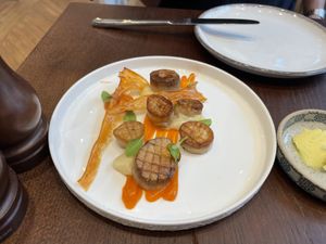 Vegan scallops at Plants by Deliciously Ella in London