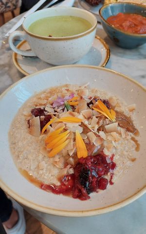 Almond Butter Oat Porridge at Plants by Deliciously Ella in London