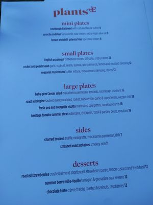 Menu at Plants by Deliciously Ella in London