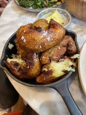 smashed roast potatoes smokey aioli  at Plants by Deliciously Ella in London