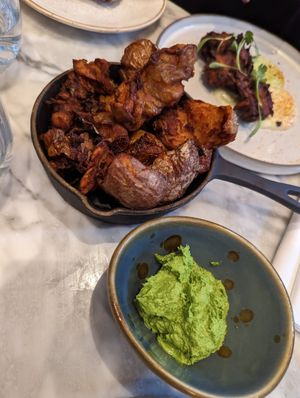 Smashed potatoes at Plants by Deliciously Ella in London