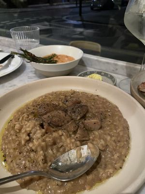 Cèpes - Truffle risotto, black pepper, delicious 😋   at Plants by Deliciously Ella in London