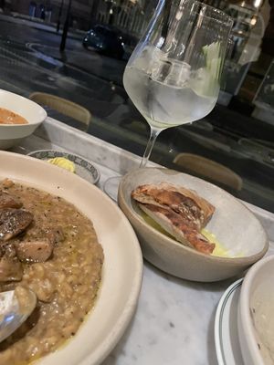 Cashew cultured butter, sourdough flatbread 🤩😋☀️  at Plants by Deliciously Ella in London