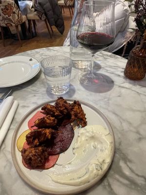 Corn fritters   at Plants by Deliciously Ella in London