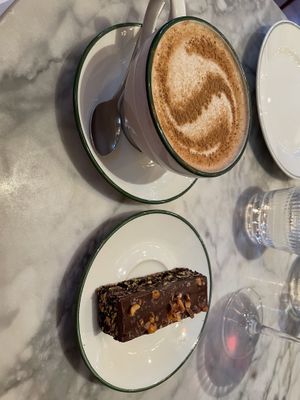 Brownie and chai   at Plants by Deliciously Ella in London
