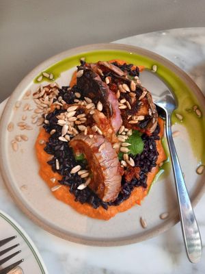 Aubergine dish, absolutely delicious! at Plants by Deliciously Ella in London
