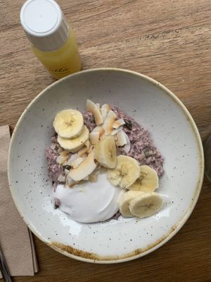 strawberry overnight Oats at Plants by Deliciously Ella in London